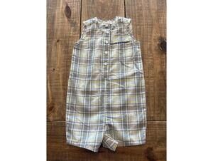 New Baybala Baby Plaid Sleeveless Romper 6 months boys outfit
